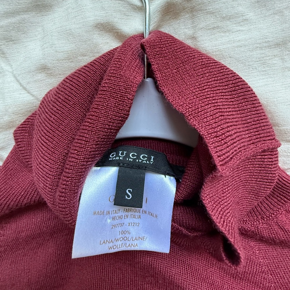 Gucci Burgundy Turtleneck Sweater - Picture 5 of 5